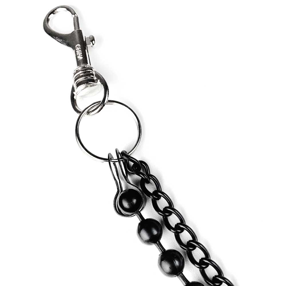 Bullet 69 Funky Punk - Double Geldbörsenkette/Hosen schlüsselbund - Schwarz